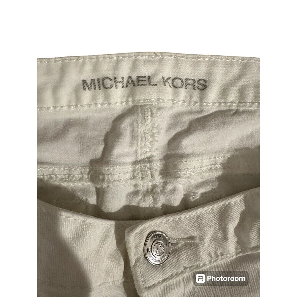 Michael Kors White Stretch Pants RN 111818 CA 45885 Used Women's Size 6